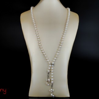 Long freshwater pearl necklace